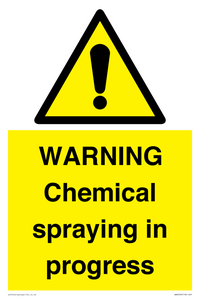 WARNING Chemical spraying in progress